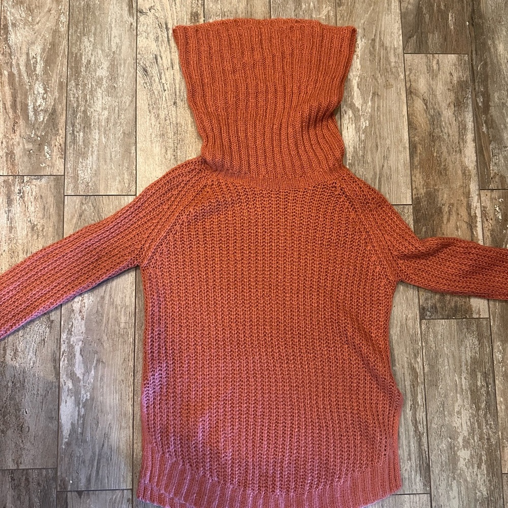 Cozy Orange Turtleneck Sweater